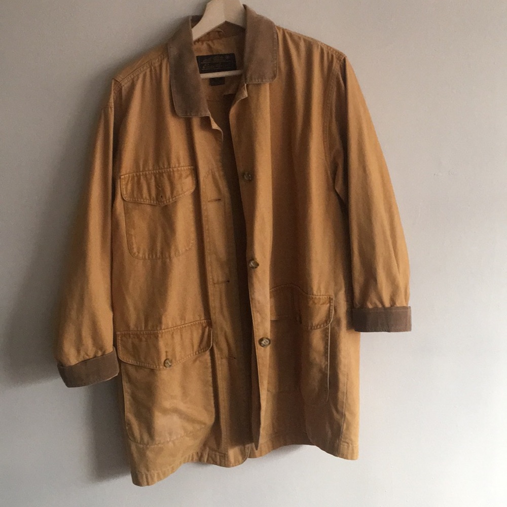 Vintage Eddie Bauer yellow cotton coat